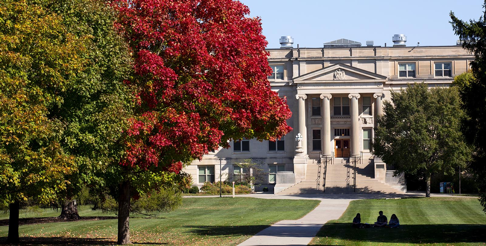 View of Curtiss Hall from central campus