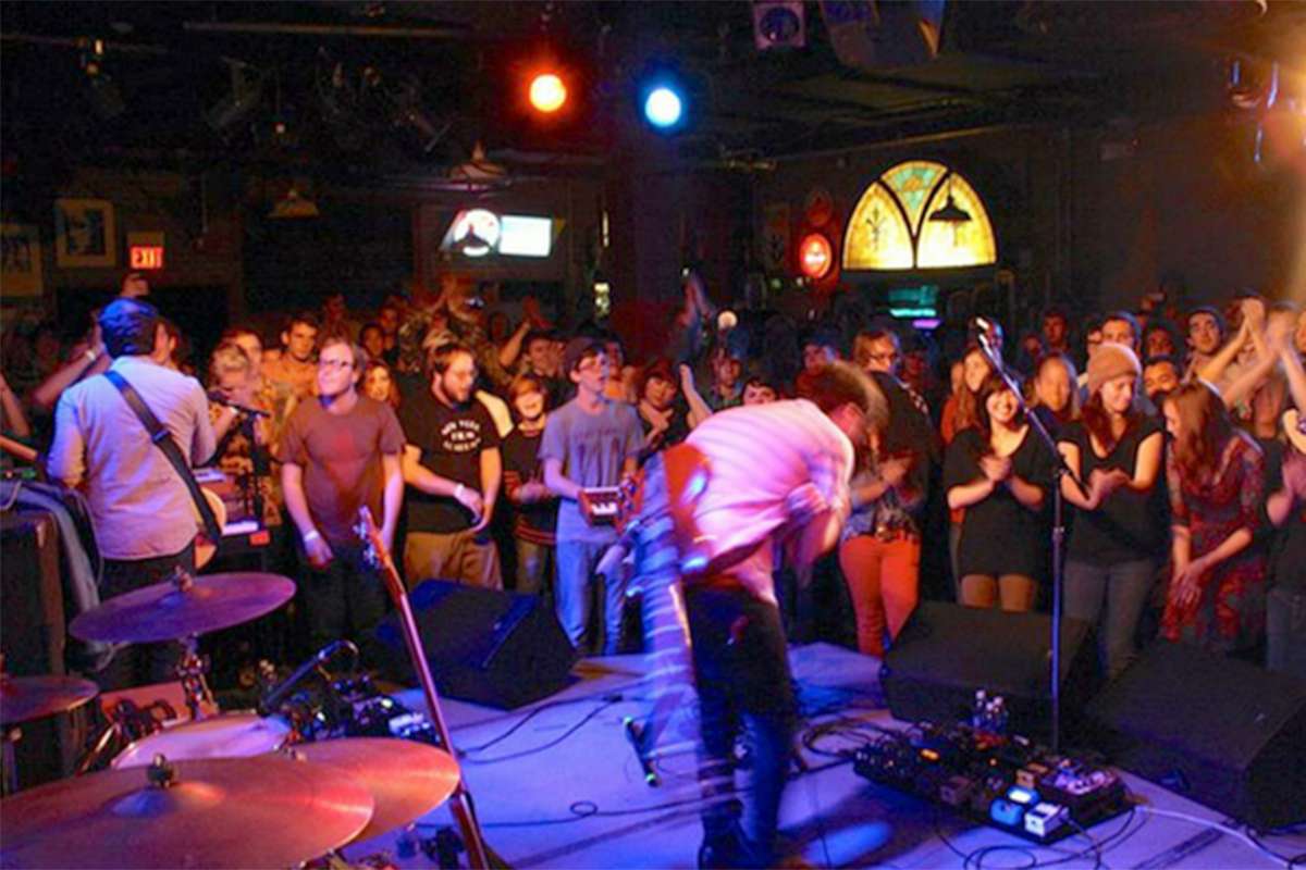 Live music performance at the Memorial Union M-Shop