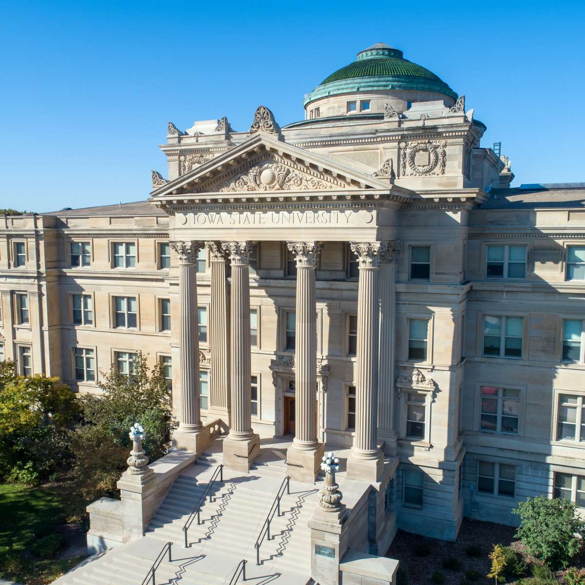 Drone shot of Beardshear Hall